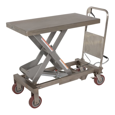 Vestil Single Scissor Cart, 1750 lb. Cap, 20"W, 39-1/2"L CART-1750-PSS